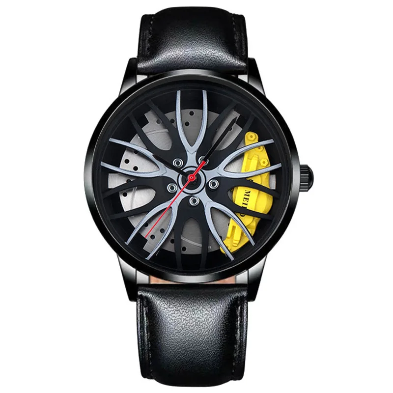 Foreign trade hot selling popular casual fashion business non mechanical hollow wheel steel strip men's stone watch