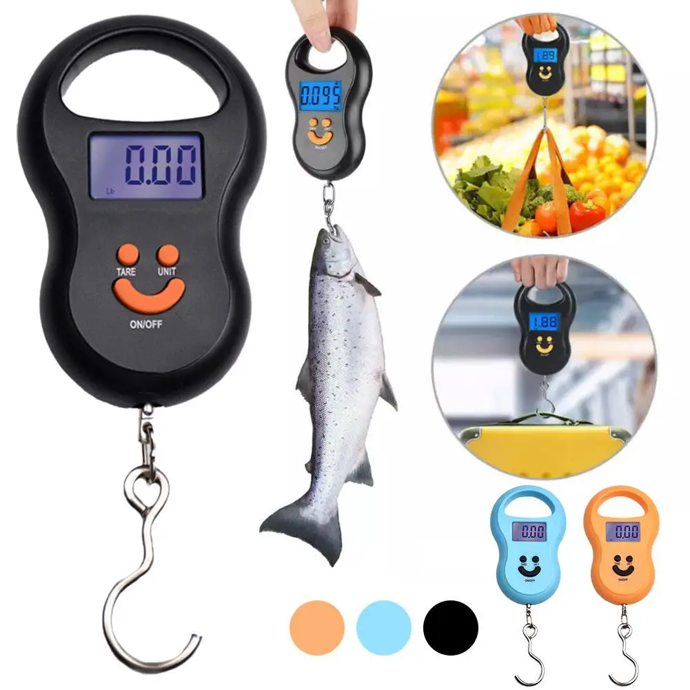 50 كجم ميزان معلق إلكتروني LCD مقياس رقمي الخلفية أوزان الصيد مقياس الجيب موازين الأمتعة