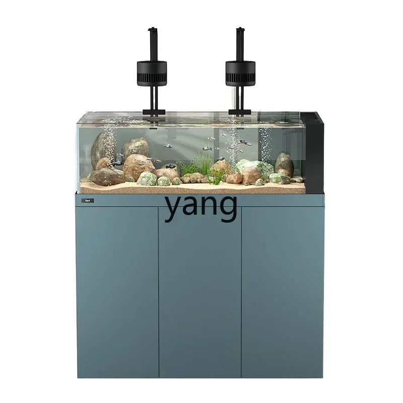 LH1 ecological fish tank living room home landscaping medium-sized light luxury water-free bottom filter native fish aquarium