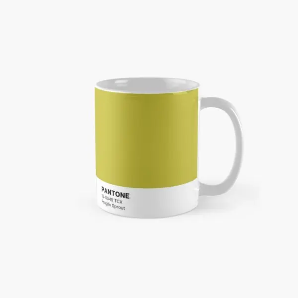 Pantone Fragile Sprout Classic  Mug Printed Simple Picture Gifts Image Drinkware Tea Handle Round Design Cup Photo Coffee