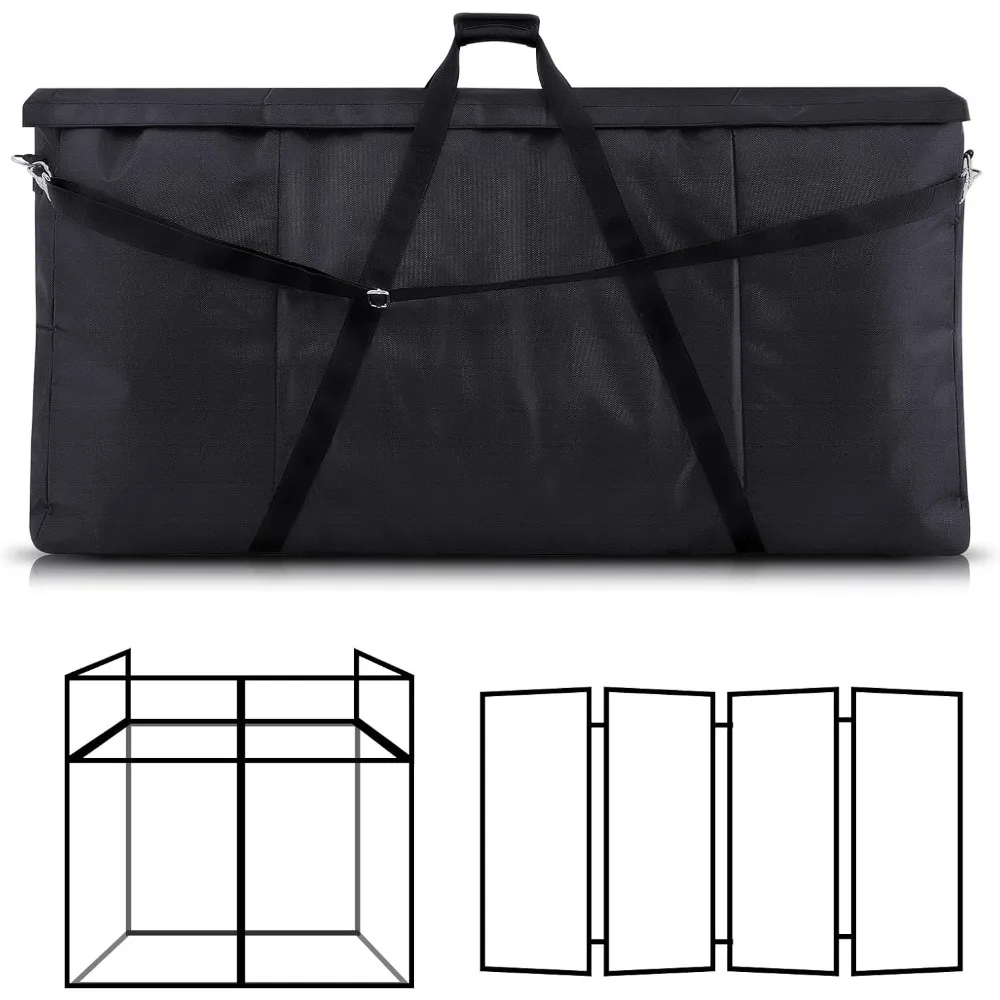 

Heavy Duty DJ Facade Booth Carrying Bag 4x2x5 Feet Portable Table Panel Gear Case with Foam Padded for Travel LED Screen Art