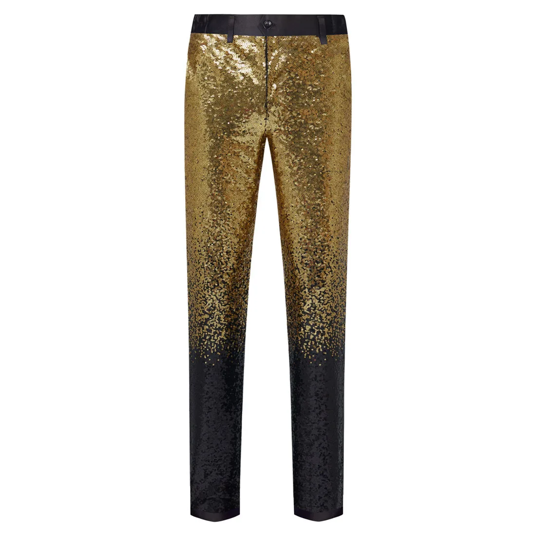 2024 Men's Gradient Sequin Slim Fit Suit Pants Stage Performance Banquet Wedding Casual Pants