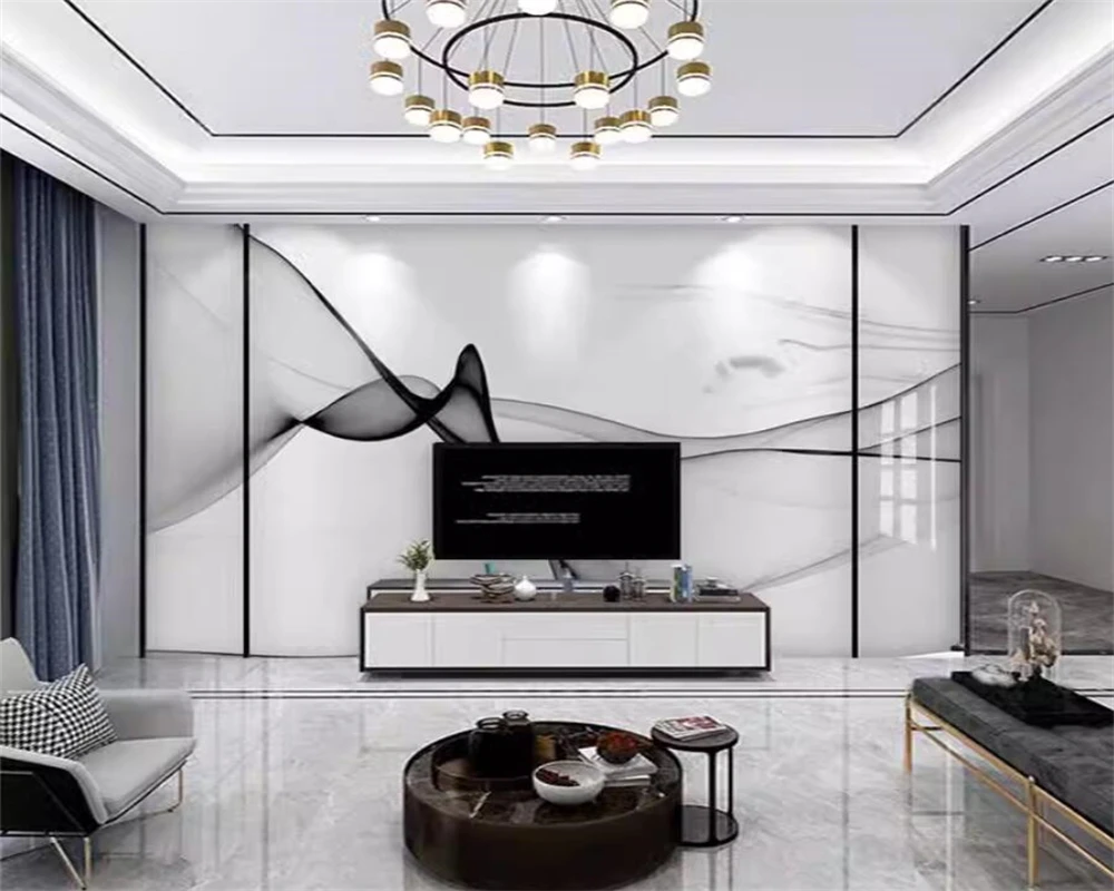 beibehang Customized TV background, luxurious and grand living room, new bedroom, living room, film and television wallpaper