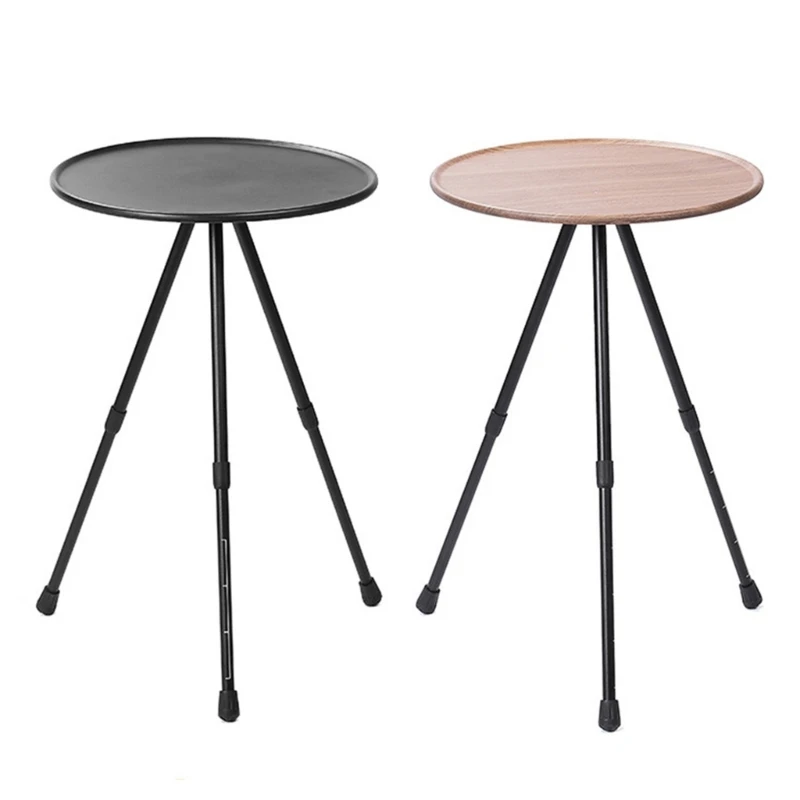 

Round Table Folding Camping Table Adjustable Height Three-legged Table