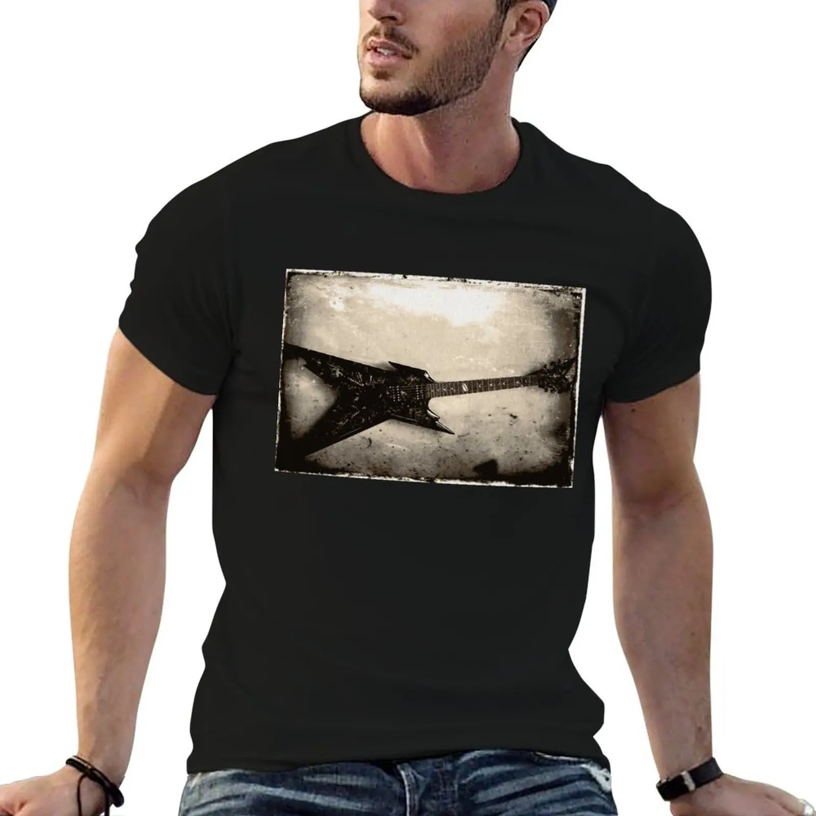 Black electric guitar T-Shirt custom t shirt custom shirt outfits for men
