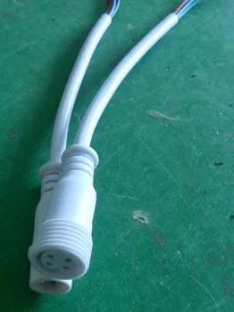 50Pairs/lot 4Pins Waterproof LED Connector DC Jack for 5050 SMD RGB Strip Module Rigid Bar Light Accessories Part