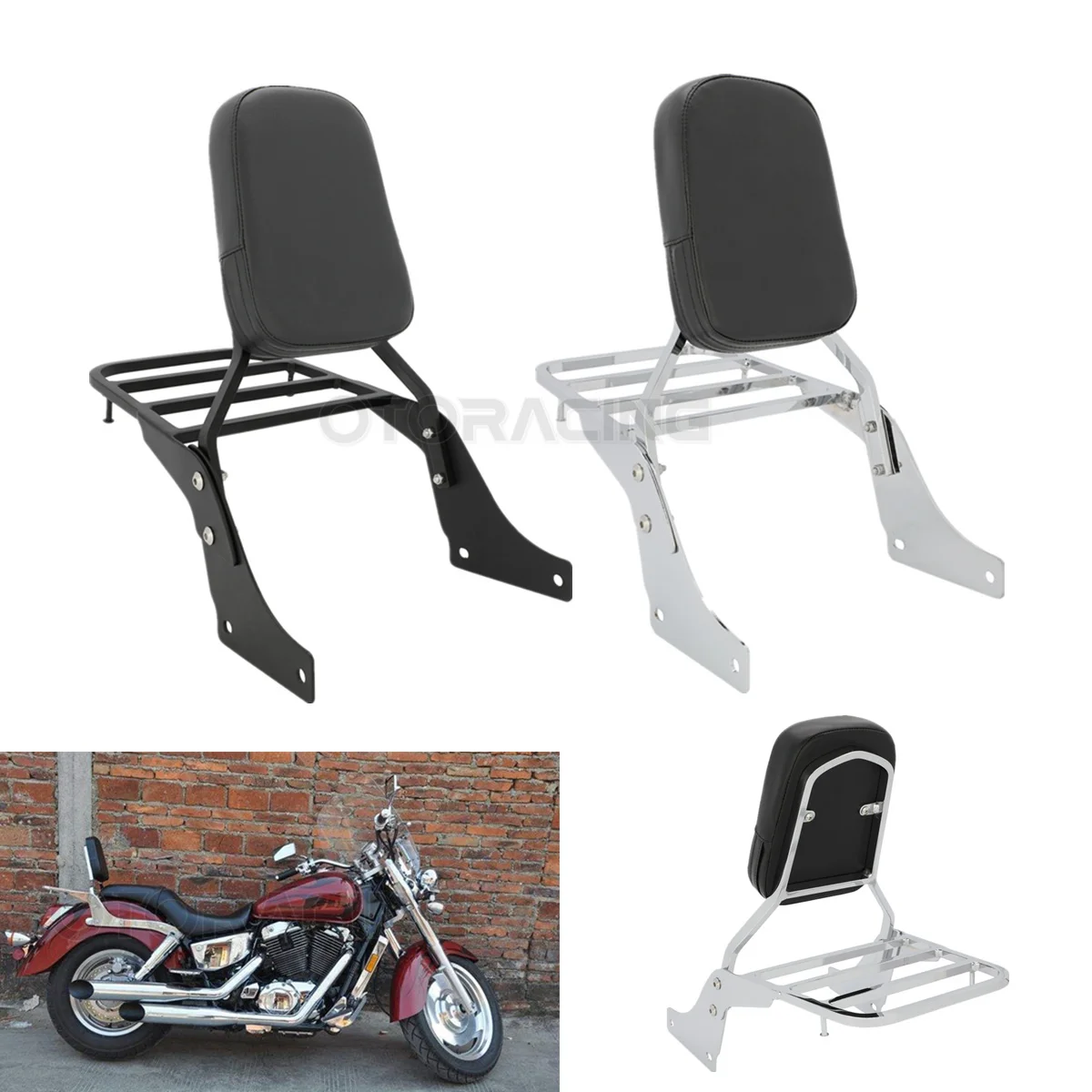 

Motorcycle Backrest Sissy Bar Luggage Rack For Honda VT1100 VT1100C Spirit VT1100C2 ACE Sabre VT1100T Shadow ACE Tour 1100