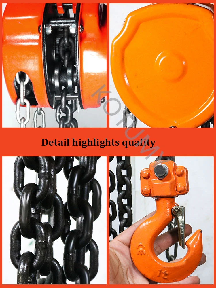 Hand Chain Hoist Winch Portable Hoist Lift Hoist Construction Small Crane Manual Lever Block Lifting