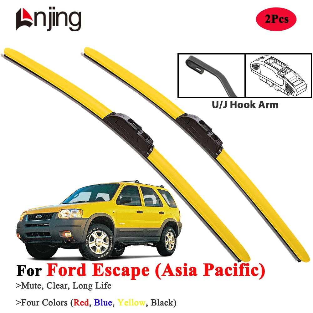 

LNJING Yellow Wiper Blades For Ford Escape Asia Pacific 2001-2012