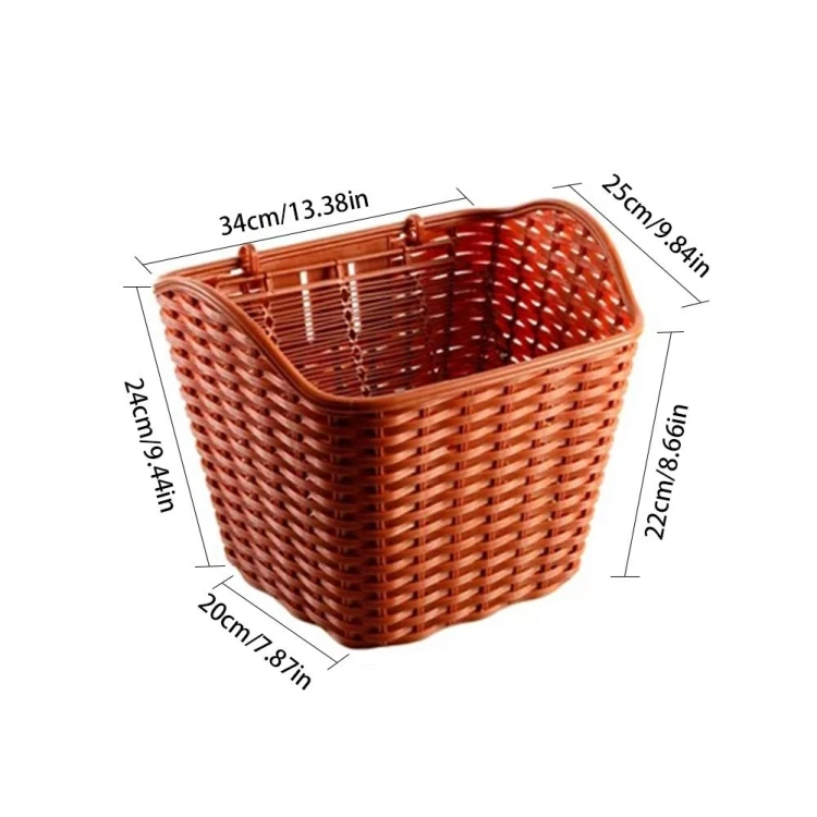 Large Capacity Bicycle Waterproof Basket Storage Bag With Cover Front Handlebar Bike Basket