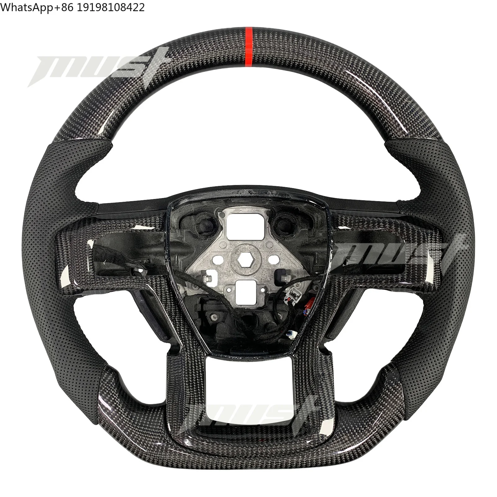 

Классический руль из настоящего карбона для Ford F-150, F-250, F-350, Raptor, XLT, 4x4, Shelby 2015-2020 – высококачественный элемент интерьера