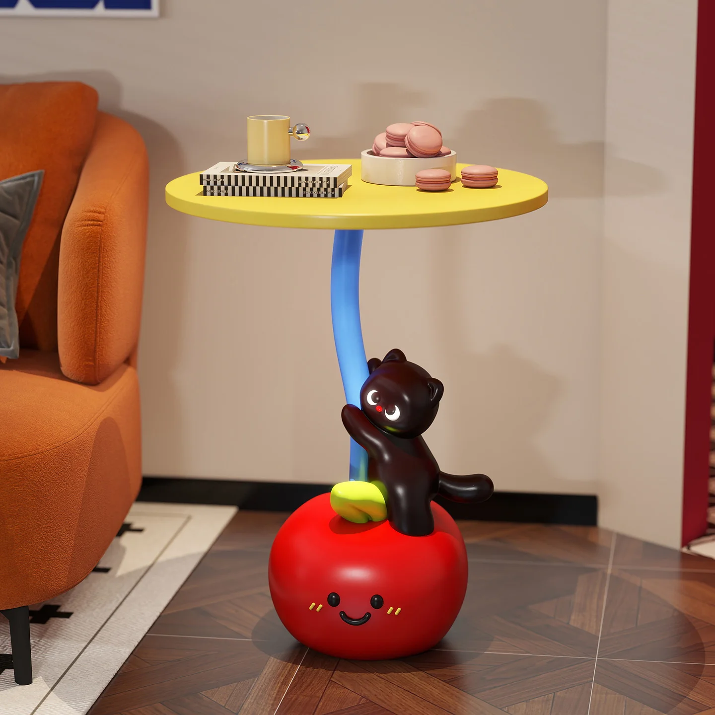 Dopamine side few creative living room sofa small round table cute cartoon shelf