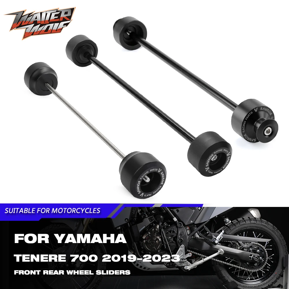 

For Yamaha Tenere 700 2019-2023 axle Wheel Crash Sliders Swingarm Spool Paddock Stand XTZ700 XTZ07 T700 T7 Rally World Raid