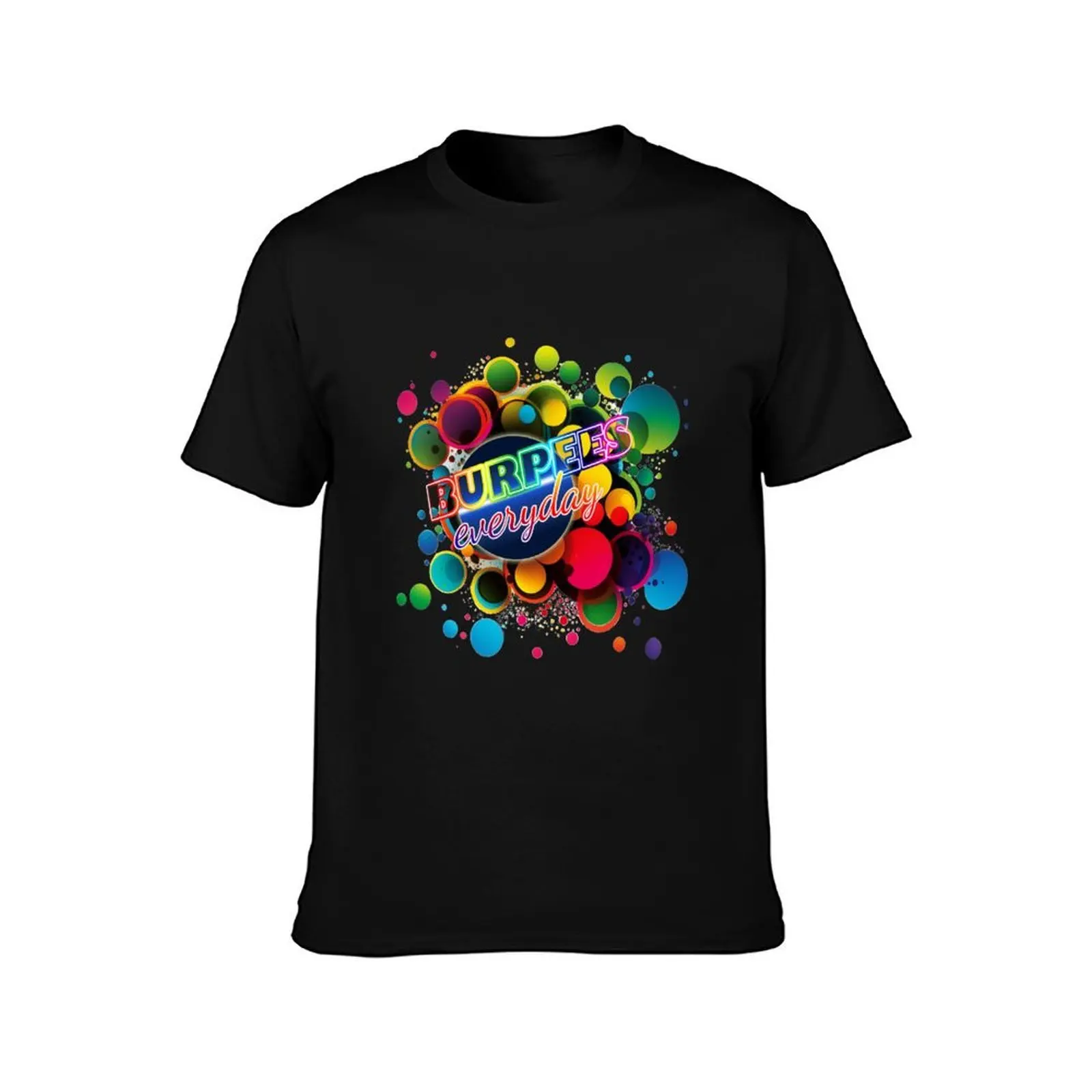 burpees every day T-Shirt, Summer Casual Cotton Tee, Oversized Streetwear Tops, Vintage Graphic Print, Loose Fit Short Sleeve
