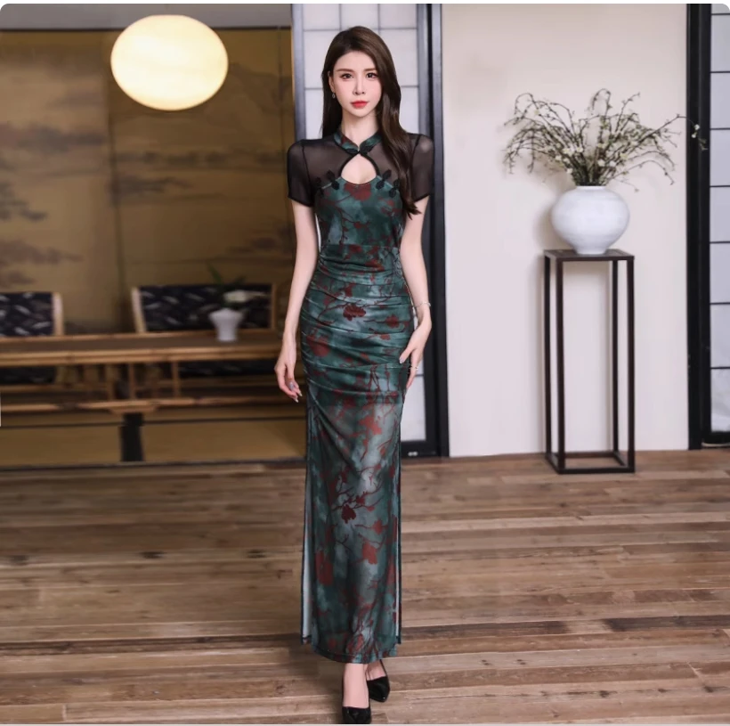 

Ванна для ног, рабочая одежда, магазин ночных головок, сексуальное платье, ванна для ног, сауна, массаж, салон здоровья, темперамент, Cheongsam