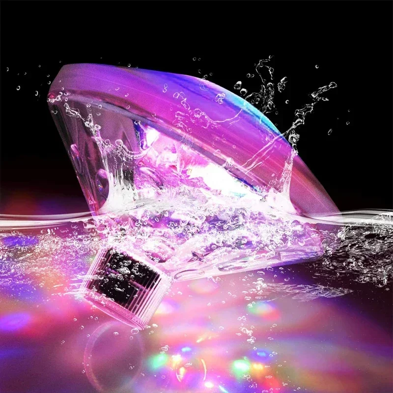 1/2PCS Swimming Pool Floating Light RGB LED Underwater Disco Light Glow Show Swimming Pool Hot Tub Spa Lamp Baby Bath Light