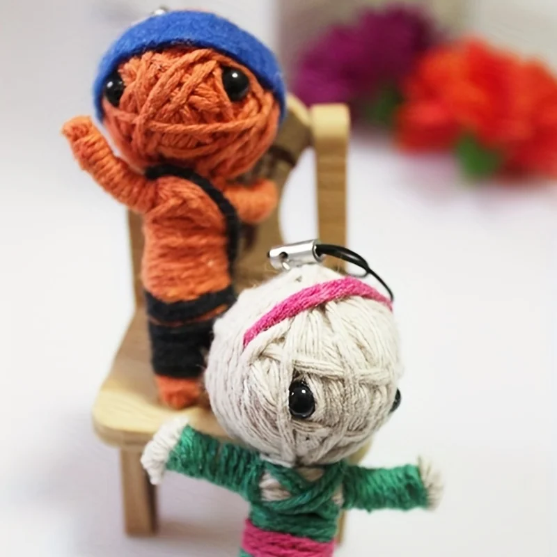 Handmade woven keychains, voodoo doll pendants, yarn dolls, handmade jewelry accessories