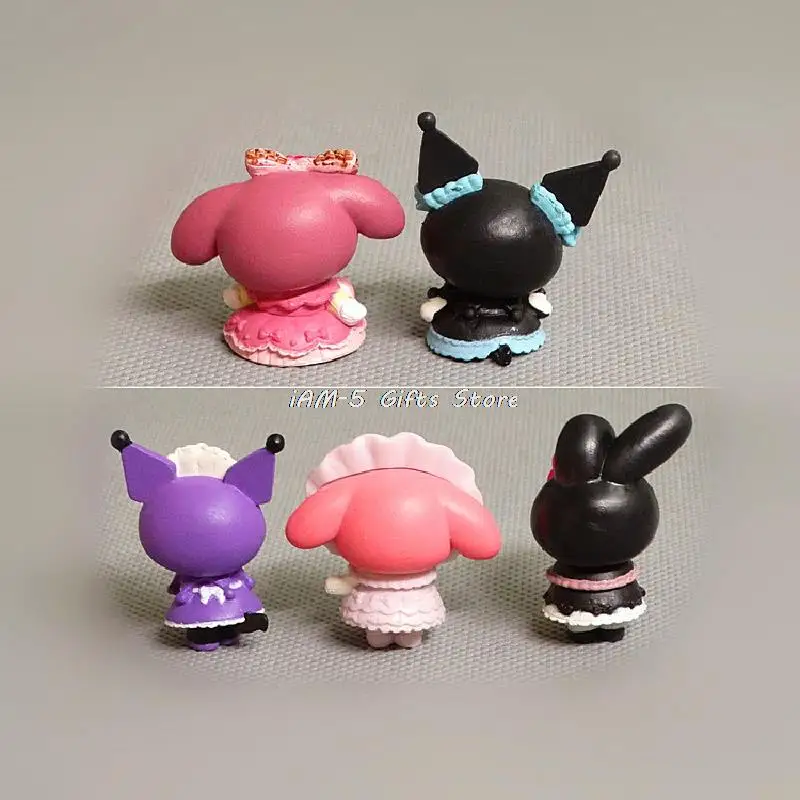 #4 Kuromi Figure Blind Box My Melody Figurine SANRIO Toys Home Decoration Cosplay Maid Kawaii Anime Cute Cartoon Collection