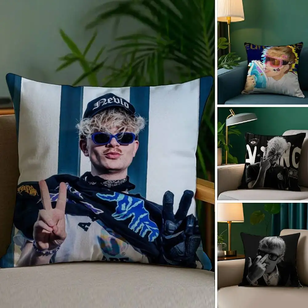 Rapper J-Joost Klein Kissenbezug, Plüschstoff, weicher doppelseitiger Druck, Sofa-Kissenbezug, Überwurf-Kissenbezüge