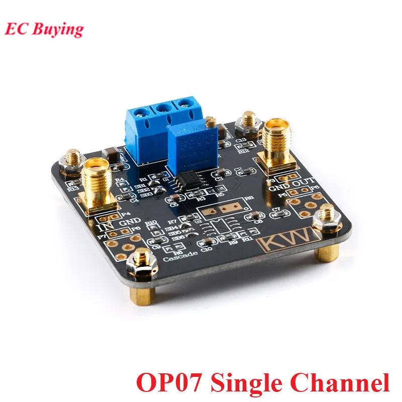 OP07 Module Single Double Channel Operational Amplifier Board Low Deviation Voltage Amplifier Signal Processing 1MHz