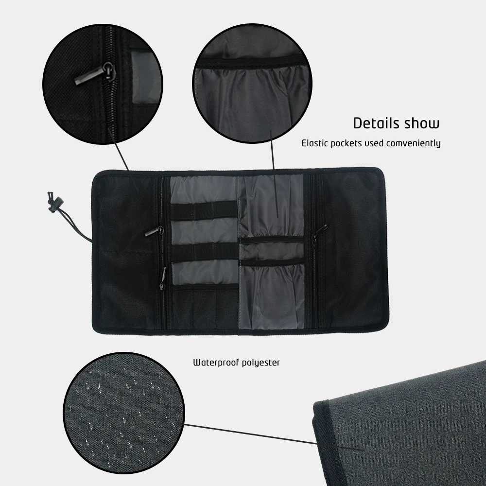 Tech Organizer Bag Cable Storage Case Travel Electronic Accessories Pouch for Charger Power Bank Earphone USB Cable Home Office view 4