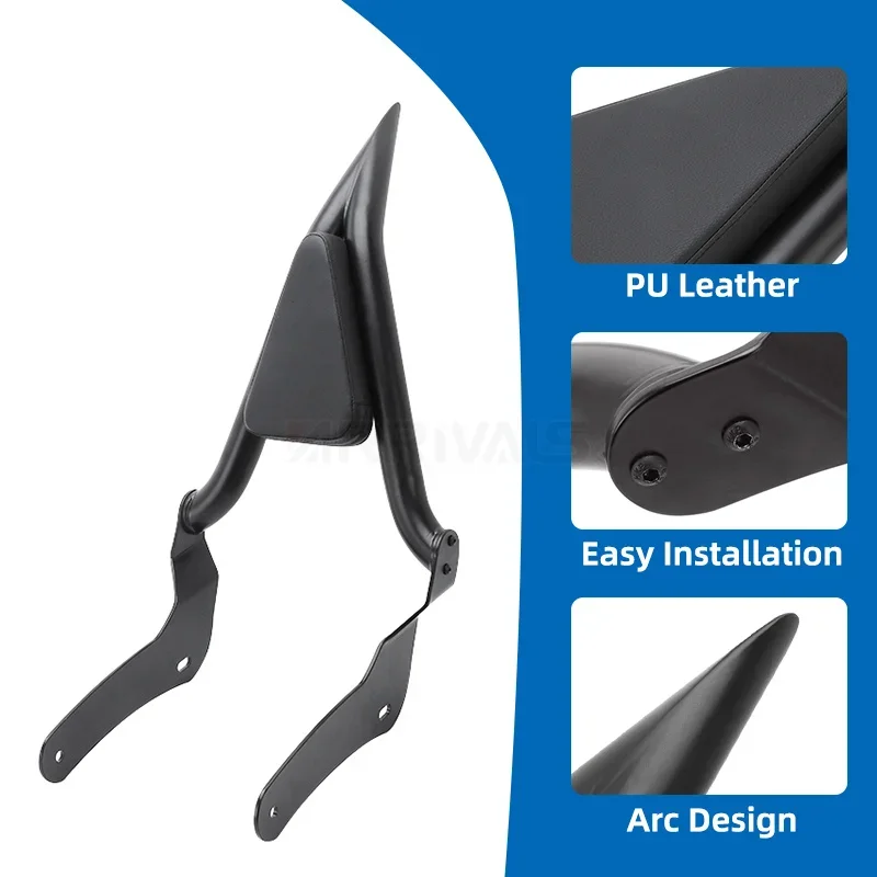 Motorcycle Rear Backrest Passenger Sissy Bar Luggage Rack Pad Black For Honda Rebel CMX300 CMX500 CMX 300 500 2017-2023 view 5