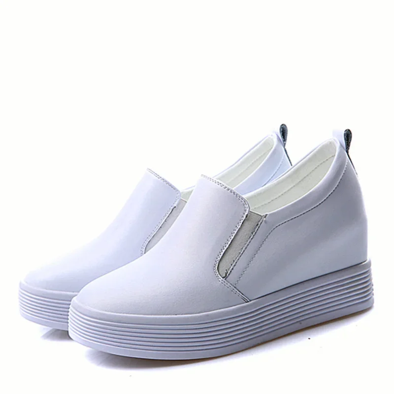 Women Shoes 2024 New Waterproof Wedges Woman Casual Platform Heels Female Leisure Black & White Sneakers Zapatos De Mujer