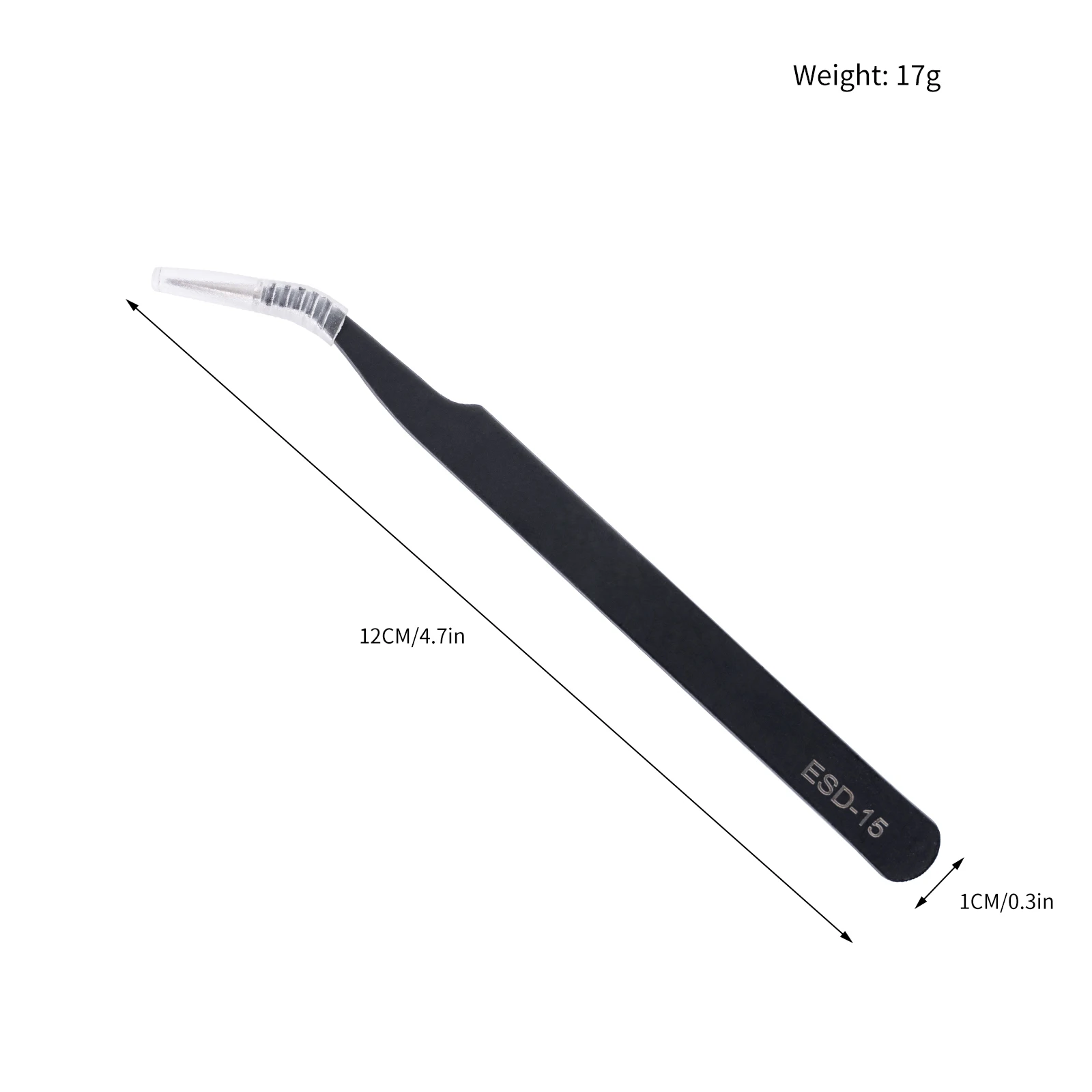 Precision Curved Tip Stainless Steel Tweezers for Vinyl Wrap Film Picking Edge Lifting and Decal Positioning Car Wrap Tool