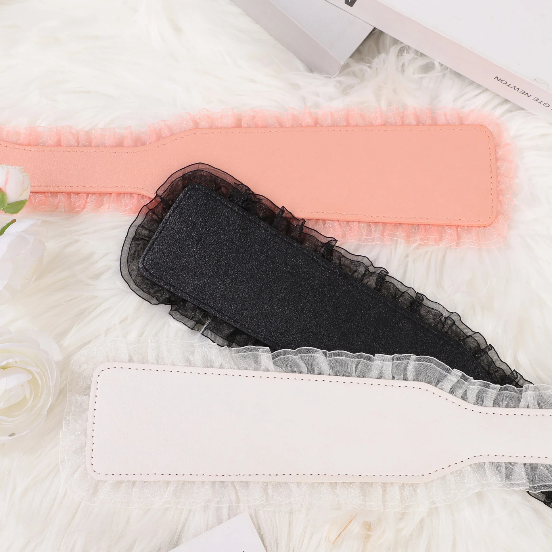 3 Colors Fetish Sex Whips BDSM Bondage Erotic Toys Restraint Sex Toys For Women Lace Spanking Paddle Couples Flirting Sex Tool ﻿ view 2
