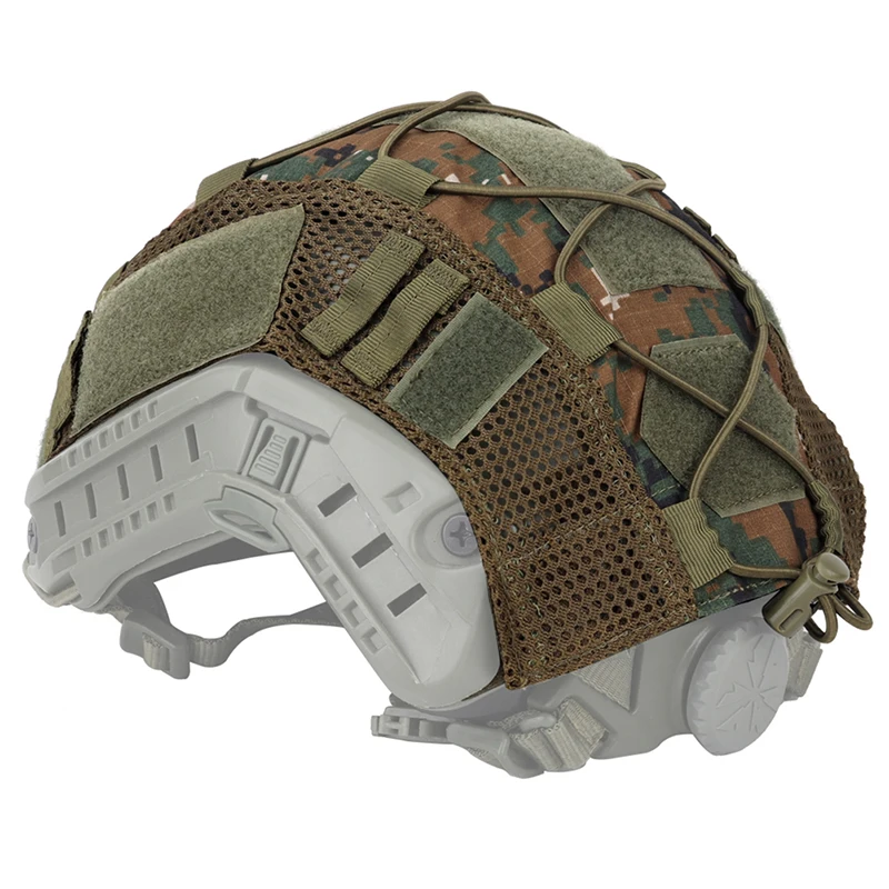 Elastic Cord Tactical Combat Helmet Cover Anti-scratch Nylon Mesh Helmet Cloth Magic Outdoor Field Equipment