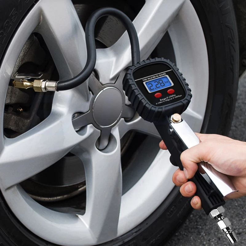 

High Precision Digital Tire Pressure Gauge Automotive Tire Test Pressure Gauge Electronic Pressure Gauge Precise Inflation Gun