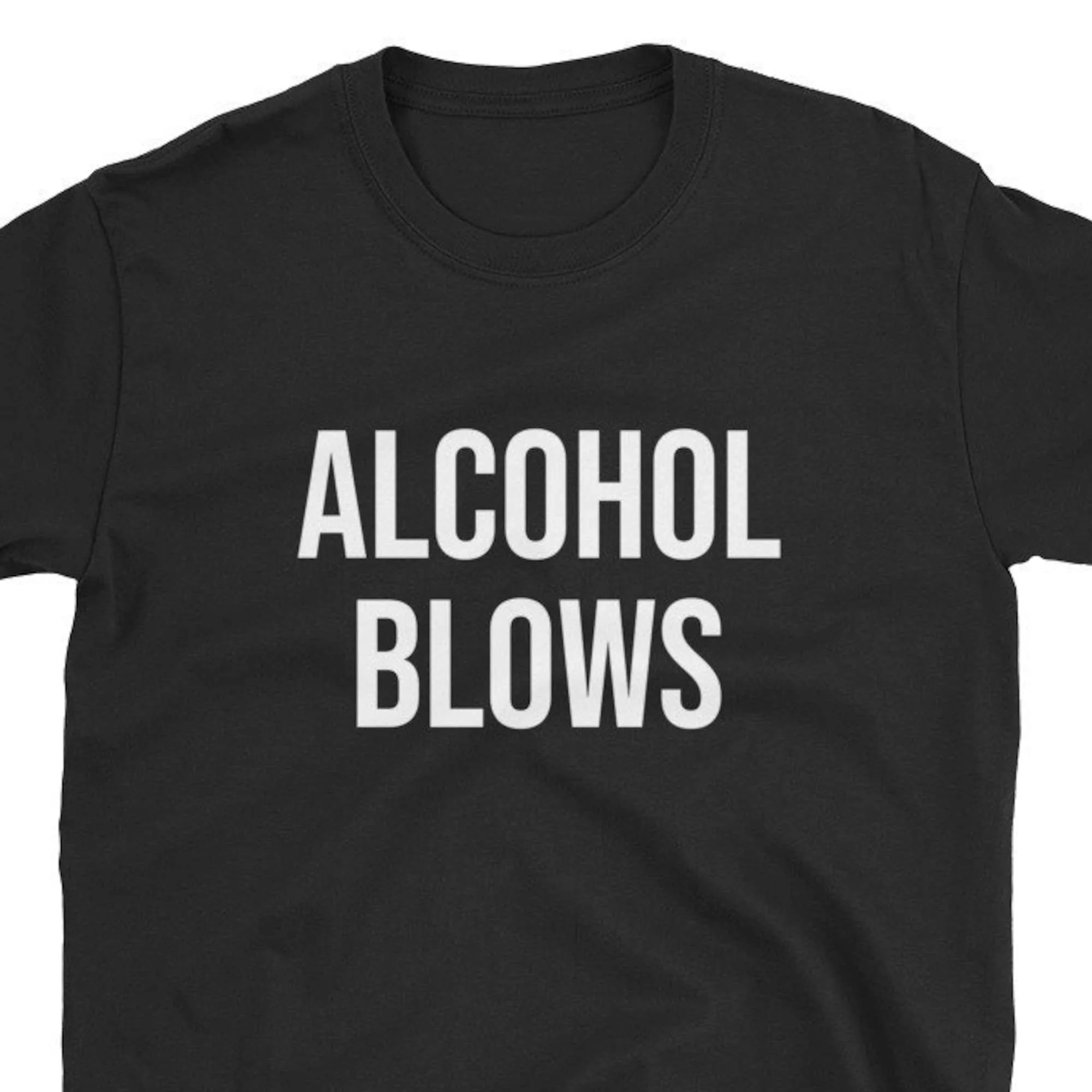 Alcohol Blows Alcoholic T Shirt Sober Sobriety Alcoholism Anniversary