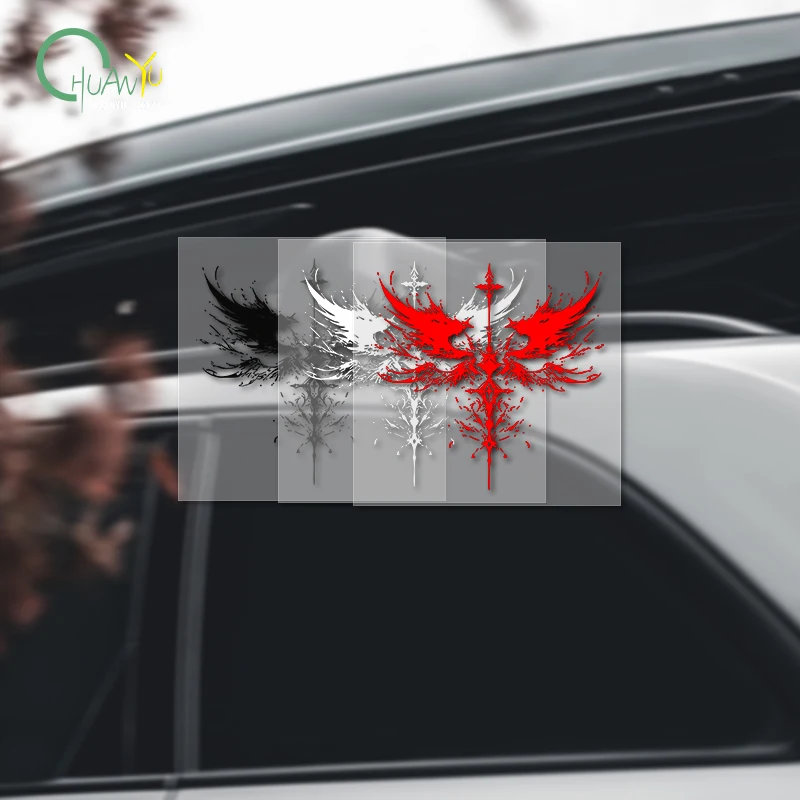 Personalized creative angel wings car decals, waterproof reflective decoration for car and motorcycle