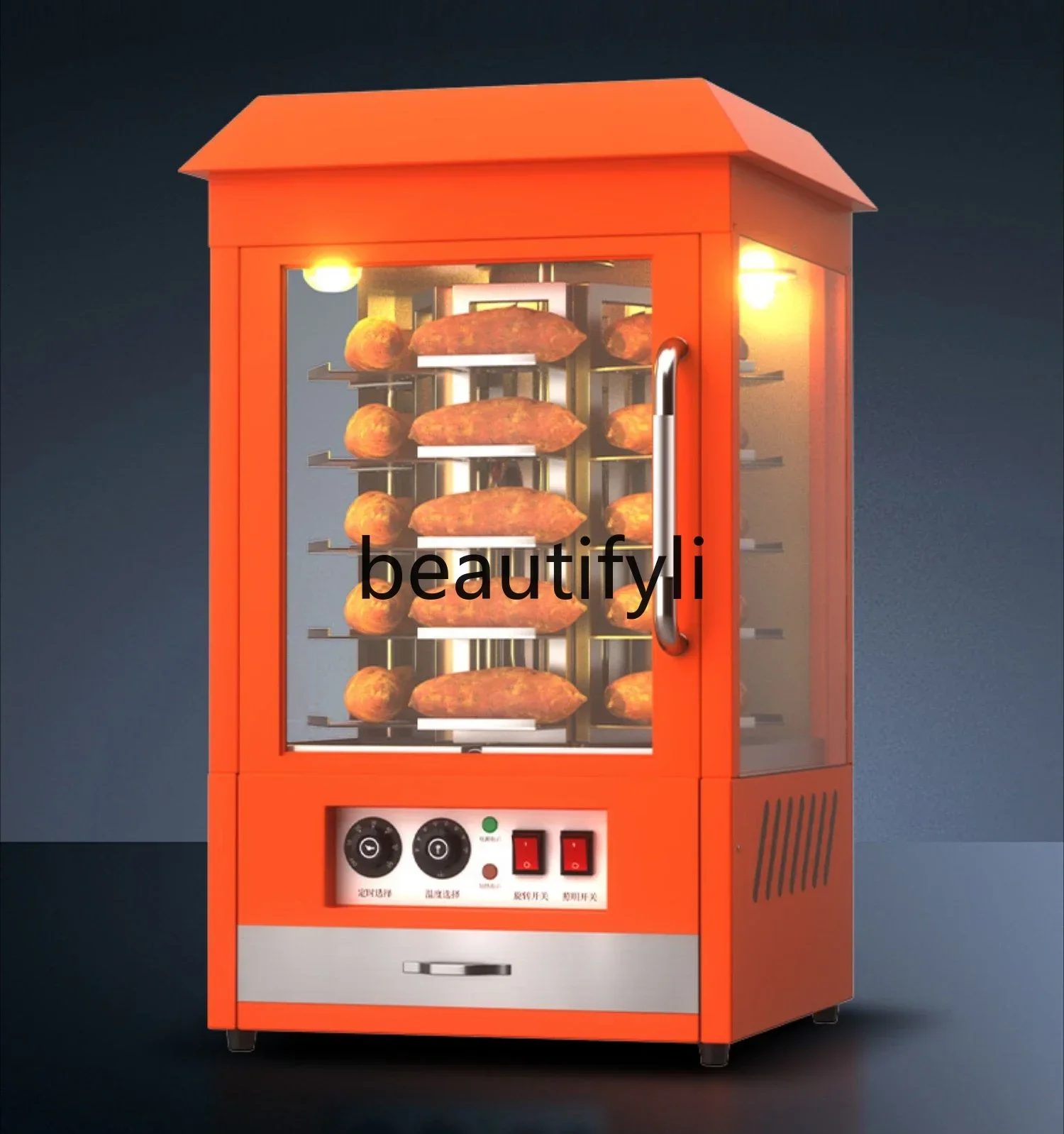 

LXDesktop roasted sweet potato machine stall artifact circular electric roasted sweet potato machine automatic roasted pears