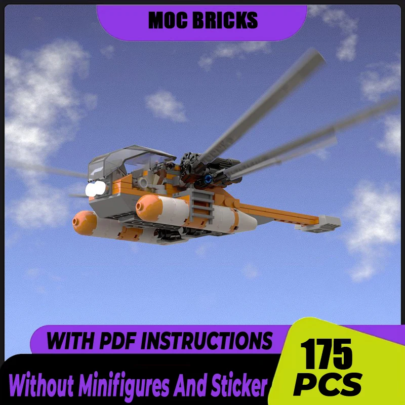 Military Series Moc Building Blocks Ornithopter SAR1 Helicopter Model Technology Fighter Bricks DIY Assembly Toys  Gifts