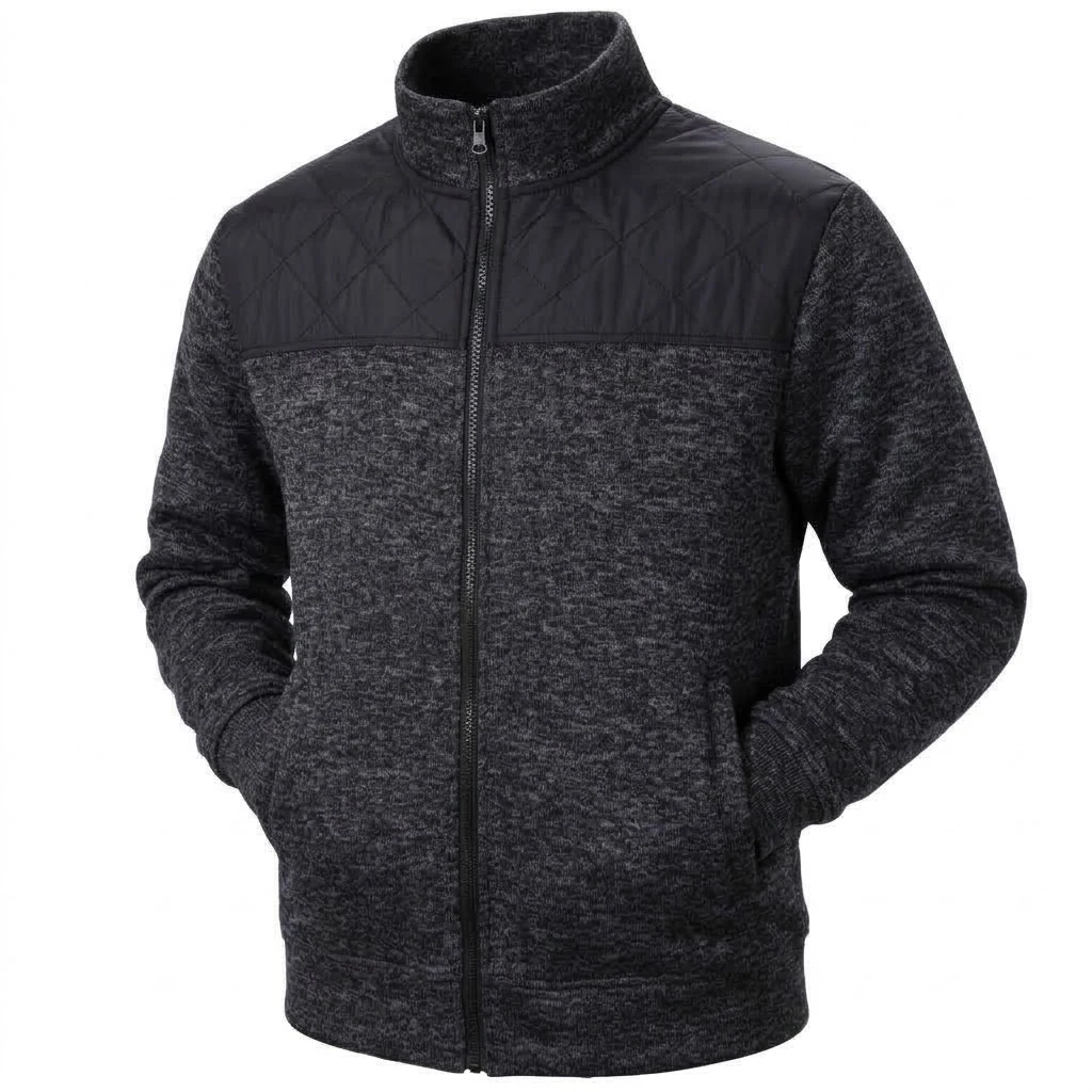 Herbst Herren Sweatshirt-Jacke mit Stehkragen, Slim Fit Cardigan-Mäntel, lässige Sportbekleidung mit Reißverschluss, Outdoor-Trainingsanzug, Herrenbekleidung – Detail 3