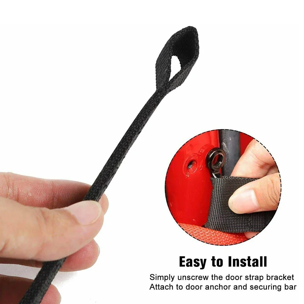 2PCS Door Limiting Check Strap For For Jeep For Wrangler CJ YJ TJ JK Nylon Material Replacement For For Door Protection