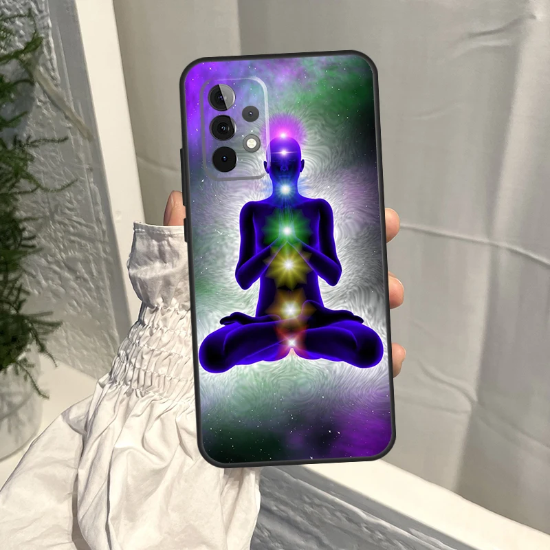 ماندالا شقرا اليوغا حقيبة لهاتف سامسونج جالاكسي A15 A35 A55 A54 A34 A14 A13 A23 A33 A53 A52 A32 A12 A56 A36 A16 A17