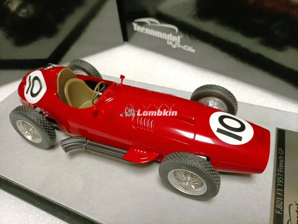 Tecnomodel 1:18 For Maranello UK F801 #10 GP 1957 F1 Grand Prix car model Collectible Gift Red speed test