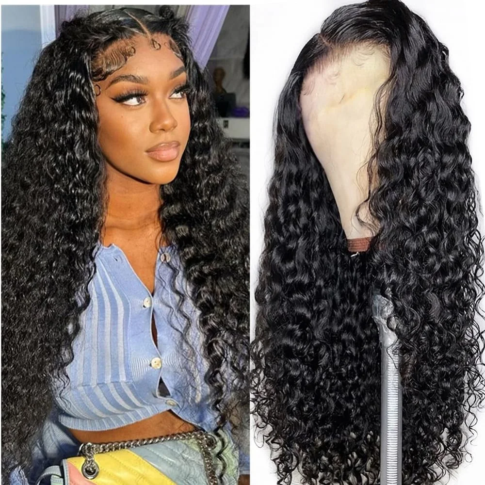 

200% Density 30 Inch 13x4 Water Wave Lace Front Wigs Curly Human Hair Wig Wet And Wavy HD Lace Front Wigs Human Hair Pre Plucked