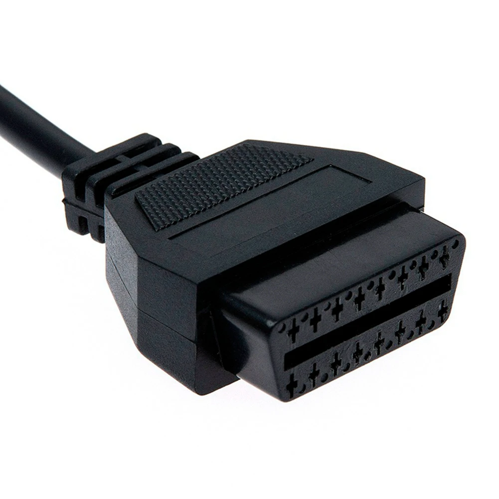 Fotografia 3: # Peças e acessórios automotivos 66L, conversor de cabo de 7 pinos para OBD2 16 pinos para adaptador de conector Ford de 7 pinos, preto