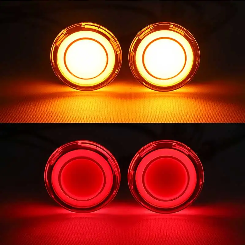 1157 Front Rear Motorcycle LED Turn Signals For Sportster Dyna Touring Softail Red Amber Signal Lamp Indicator Brake Tail Light