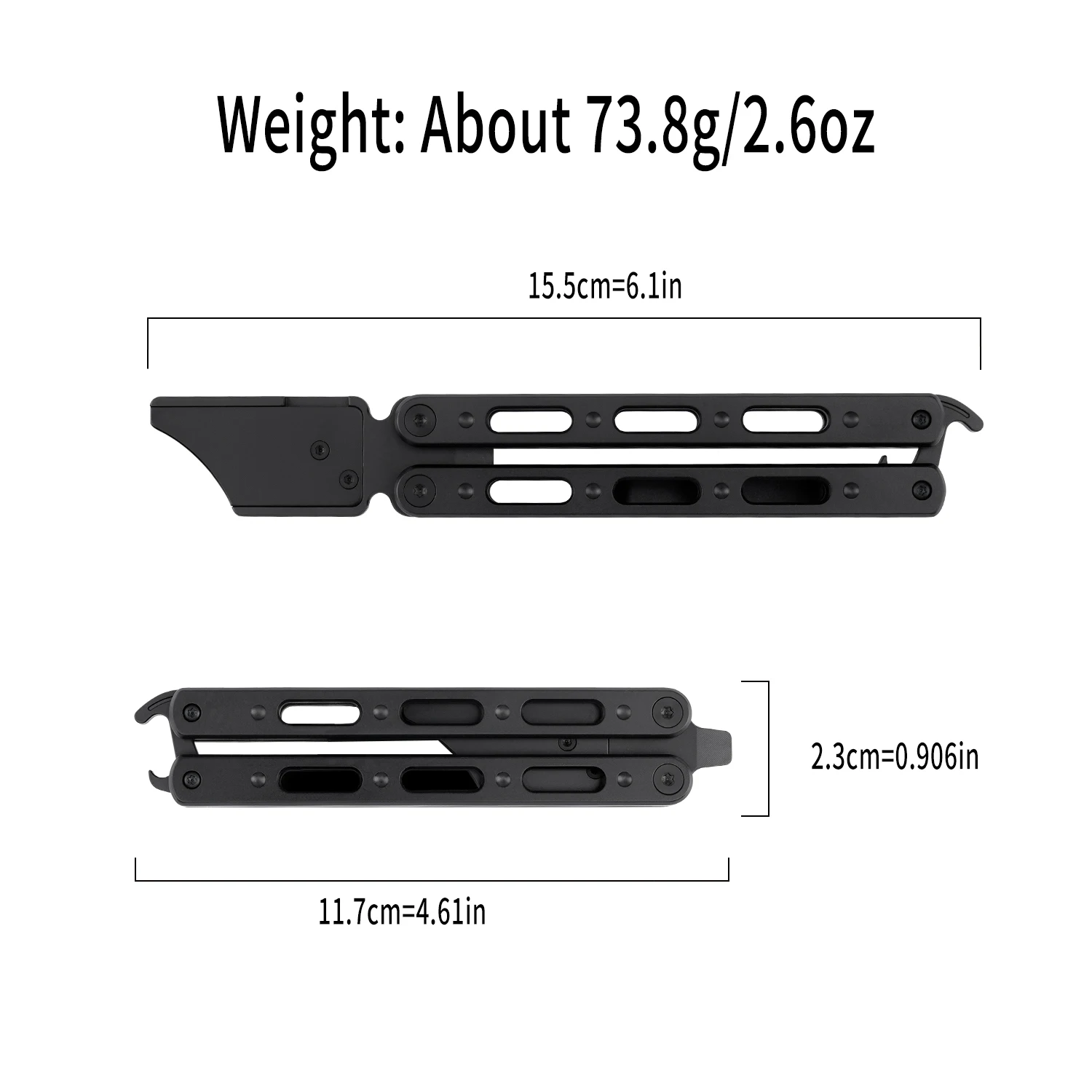 TGZUO Titanium Alloy Multifunctional EDC Tool Folding Handle Outdoor Utility Knife Portable Pocket Bottle Opener BLACK
