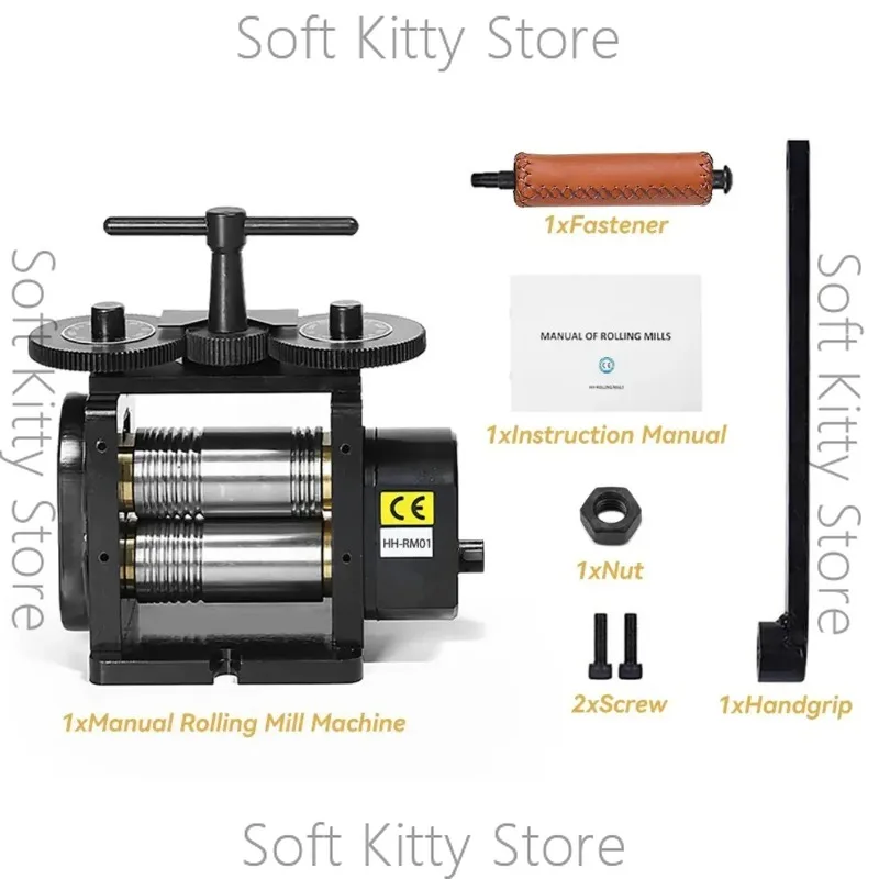 Jewelry Press gold silver Rolling Mill Adjustable Thickness  Pressing  Metal Into Square Sheet Round Wires