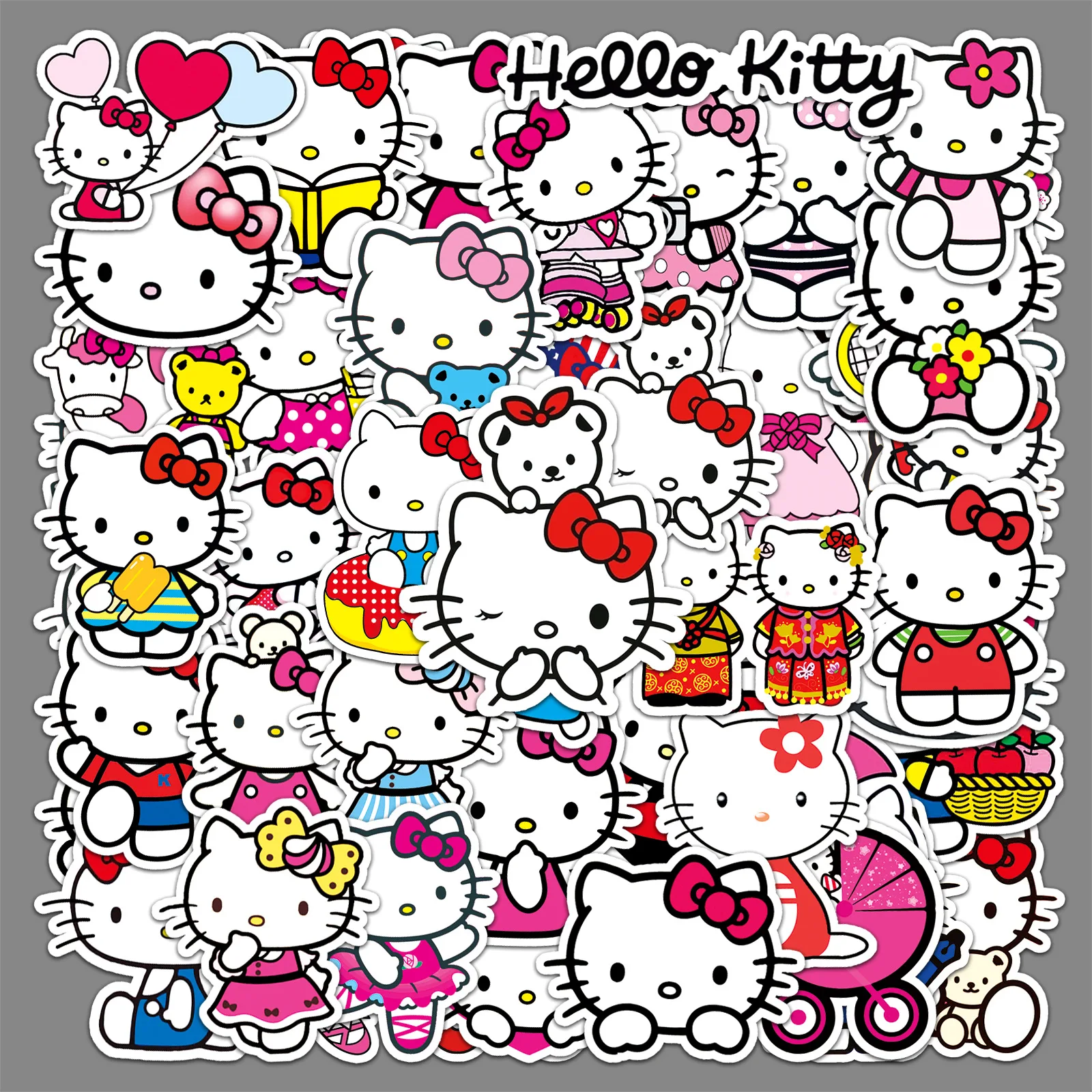 

Hot-selling Cute Hello Kitty Cartoon Waterproof Decorative Stickers Mobile Phone Case Water Cup Decorative Stickers