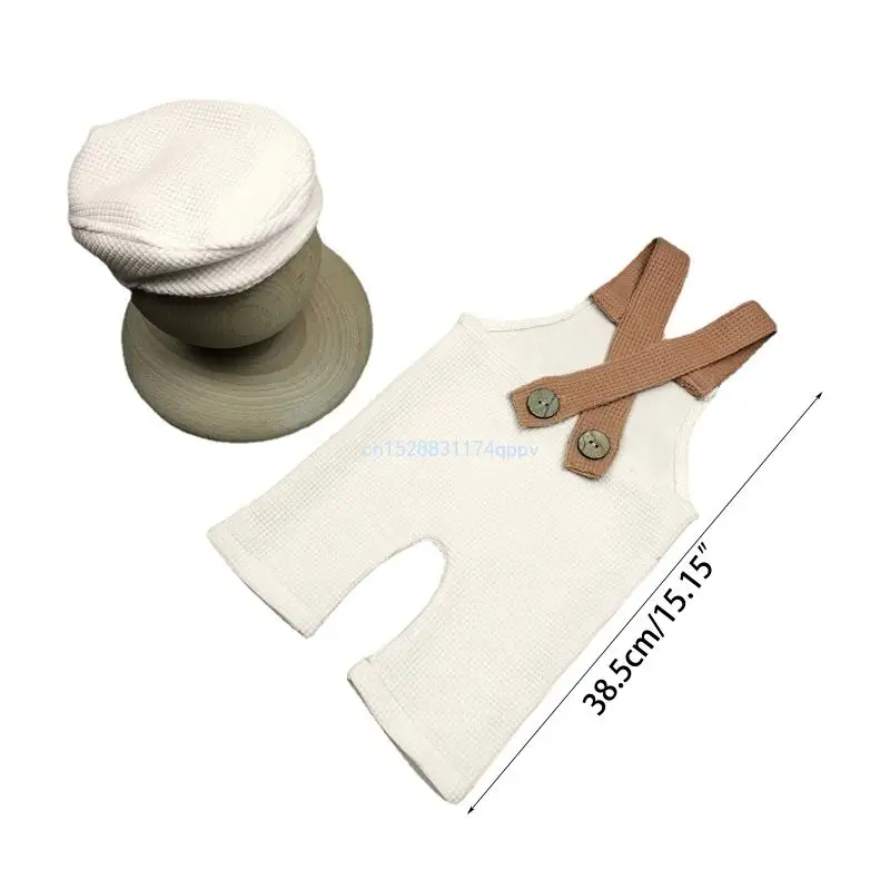 

0-1M Newborn Photography Clothes Baby Girl Boy Duckbill Hat with Strap Pants Newborn Photography Props Studio Dropship