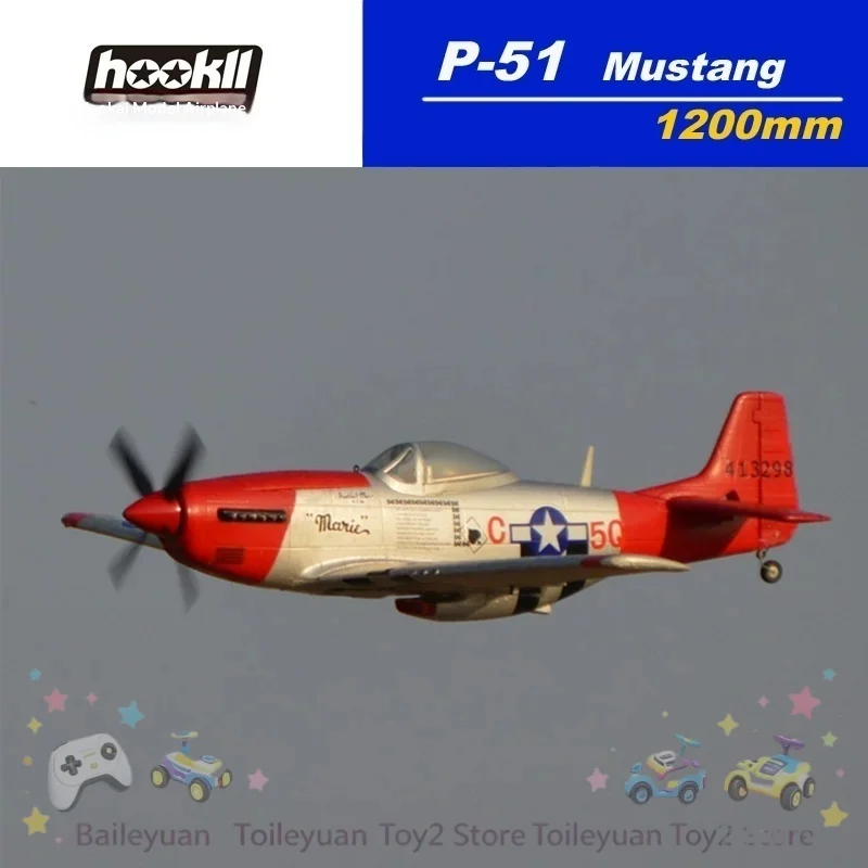 Remote Control Model Aircraft P51 V3 Mustang RC Airplane 1200mm Wingspan 4S Powerful Tail Scale Model For Hobby Outdoor Flying