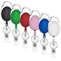 1Pcs Anti-theft Metal Easy-to-pull Buckle Rope Elastic Keychain Sporty Retractable Key Ring Anti Lost Car Key Holder