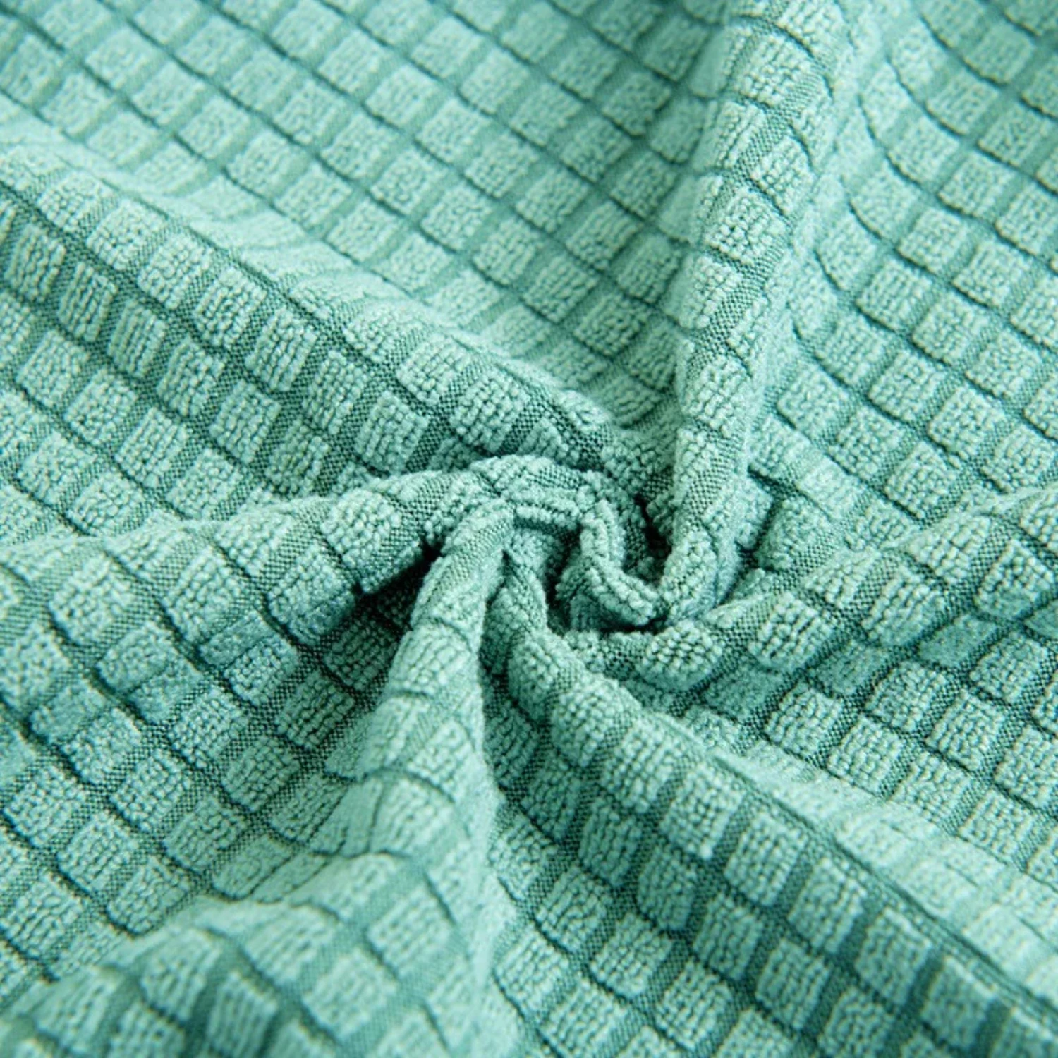 Housse de repose-pieds de forme ronde, housse de siège, coussin de chaise, en Polyester, élastique, à carreaux, pouf, pour salon