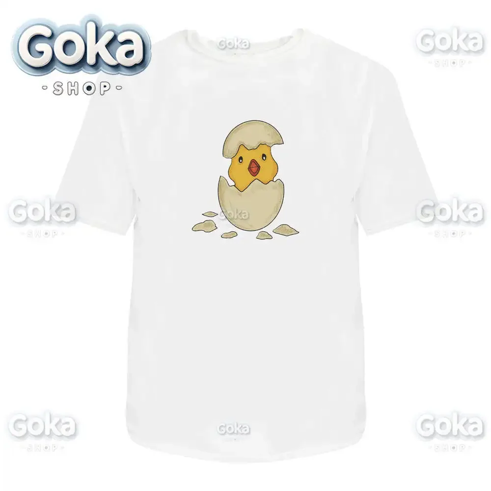 Hatching Chick Graphic T Shirts Mens Clothing New in Tops & Tees Cotton Women Printed T-shirt Y2K Clothes Cute Funny Tshirt